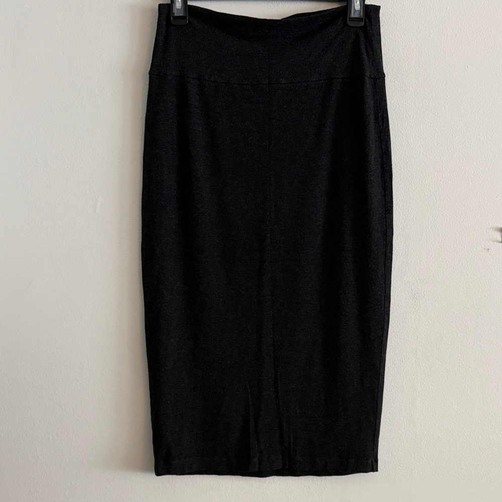 Eileen Fisher High Rise Dark Grey Stretchy Skirt Women’s Size Small